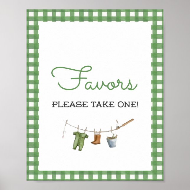 Affiche Cadeaux de Baby Shower Little Fisherman (Devant)