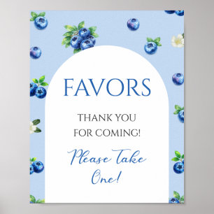 Affiche Cadeaux de Baby Shower Myrtille