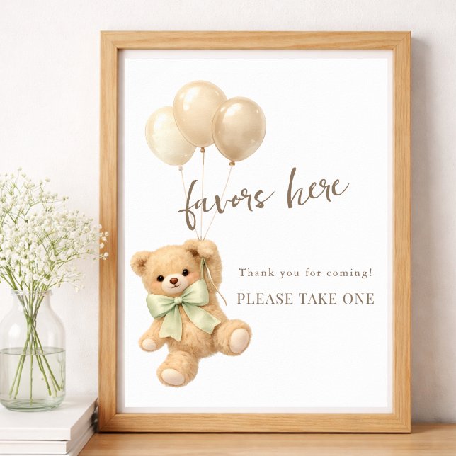 Affiche Cadeaux de Baby Shower pour "Bearly Wait" pour Béb (Créateur téléchargé)