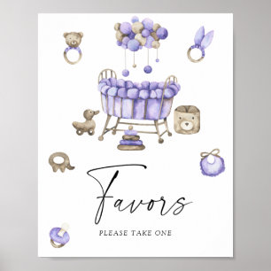 Affiche Cadeaux de baby shower pour la nurserie