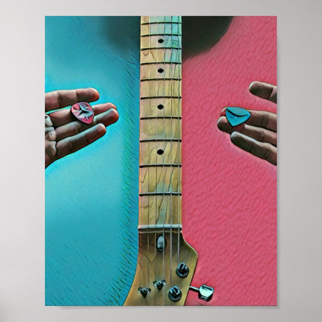 Affiche Cadeaux de basse guitariste (Devant)