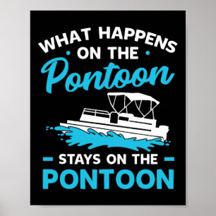 Affiche Cadeaux de bateau ponton capitaine amateur de fête