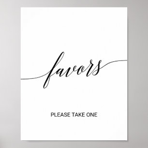 Affiche Cadeaux de calligraphie noire élégante