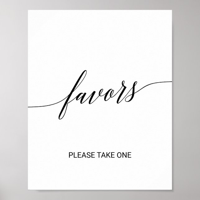 Affiche Cadeaux de calligraphie noire élégante (Devant)