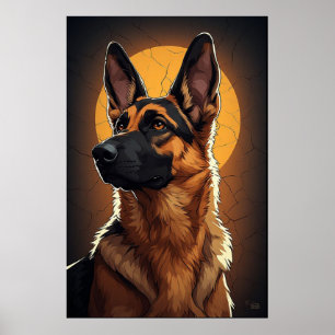 Affiche 🐾 Cadeaux de Chien de Berger Allemand Pour les Am