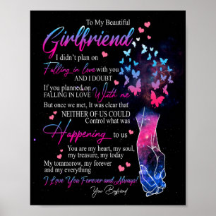 Affiche Cadeaux de copine Lettre à ma petite amie