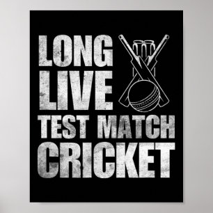 Affiche Cadeaux de cricket Cricket test Joueur de cricket