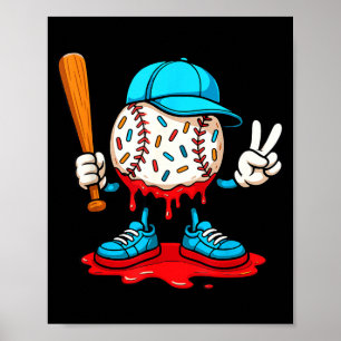 Affiche Cadeaux de dégoulinade de baseball Style de vie de