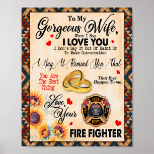 Affiche Cadeaux de femme  Lettre à ma femme Amour du mari