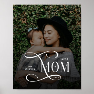 Affiche Cadeaux de fête des mères photo Meilleure Maman de