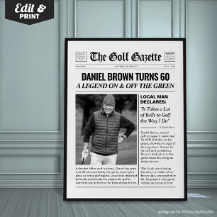 Affiche Cadeaux de golf personnalisés, Journal de golf amu