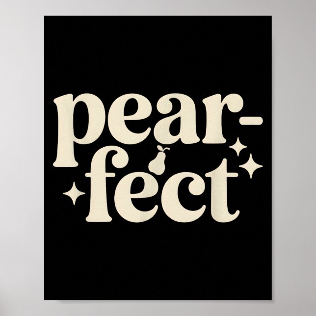 Affiche Cadeaux de jeu de mots minimal sur la poire mignon (Devant)