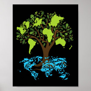 Affiche Cadeaux de jour des terres Écologie Sciences De l'
