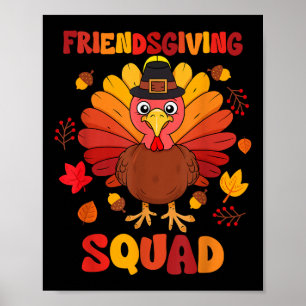 Affiche Cadeaux de la fête d'Action de grâce de Friendsgiv
