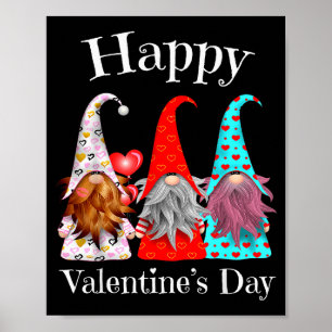 Affiche Cadeaux de la Saint-Valentin Gnomes Mignons Couple