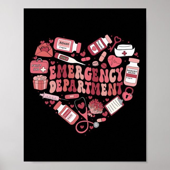 Affiche Cadeaux de la Saint-Valentin pour infirmière des u (Devant)
