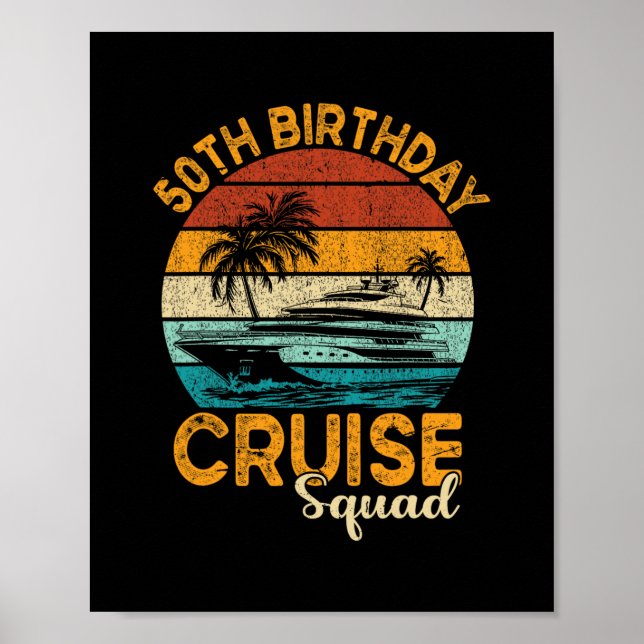 Affiche Cadeaux de l'équipe de croisière pour les 50 ans 2 (Devant)