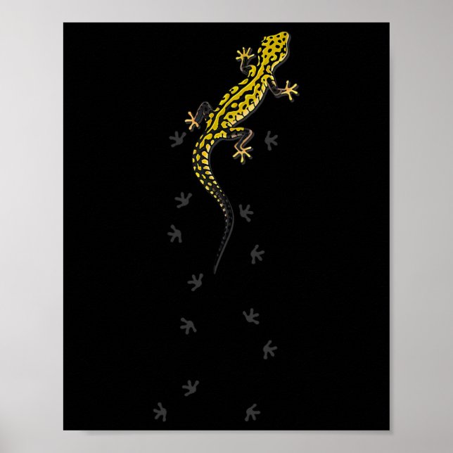 Affiche Cadeaux de lézard de reptile de Gecko léopard mign (Devant)