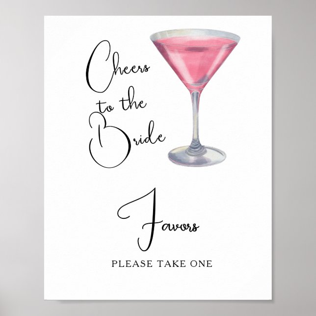 Affiche cadeaux de mariage cocktail  (Devant)