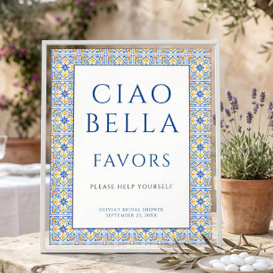 Affiche Cadeaux de mariage italien Ciao Bella Sign Bridal