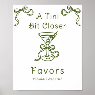 Affiche Cadeaux de mariage Martini Bow