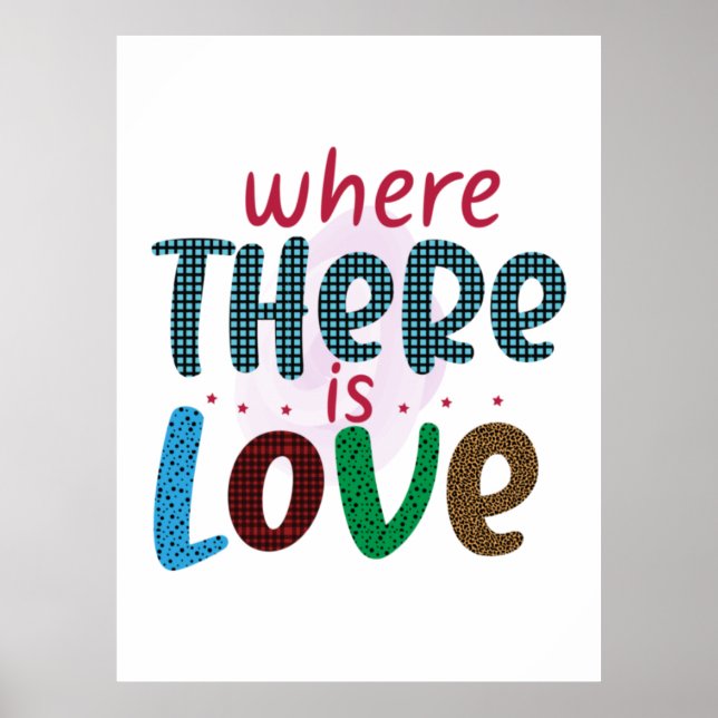 Affiche Cadeaux de mariage | Où Il Y A L'Amour (Devant)