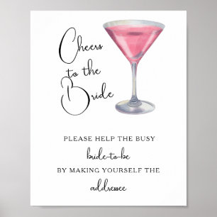 Affiche Cadeaux de mariage pour la mariée occupée