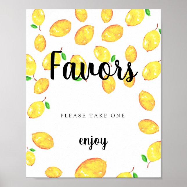 Affiche Cadeaux de mariage Sign Lemon Squeeze principal de (Devant)