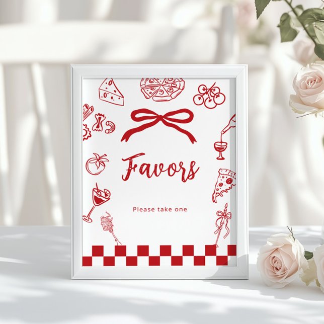 Affiche Cadeaux de mariage sur le thème italien That's Amo (Créateur téléchargé)