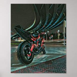 Affiche cadeaux de moto pour petit ami
