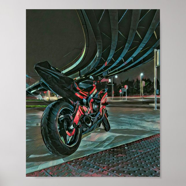 Affiche cadeaux de moto pour petit ami (Devant)