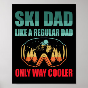Affiche Cadeaux de neige de ski rétro vintage pour skieurs