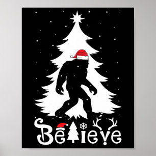 Affiche Cadeaux De Noël Bigfoot Pour Hommes Garçons Fun Ch