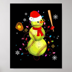 Affiche Cadeaux de Noël drôles de bonhomme de neige Softll