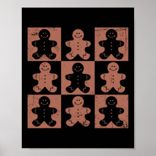 Affiche Cadeaux de Noël Vintage Femmes Hommes Pain d'épice