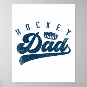 Affiche Cadeaux de papa de hockey pour la fête des pères 
