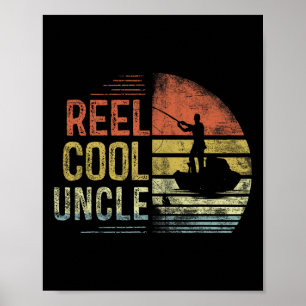 Affiche Cadeaux de pêche Oncle vraiment cool Anniversaire