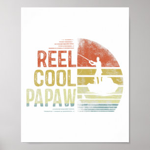 Affiche Cadeaux de pêche Papaw vraiment cool Papaw Anniver