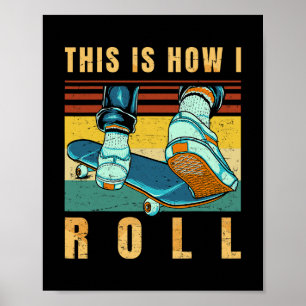 Affiche Cadeaux de planche à roulettes - Skateur - C'est c
