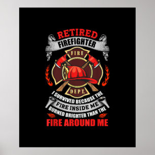 Affiche Cadeaux De Retraite Des Pompiers Pour Hommes 2021