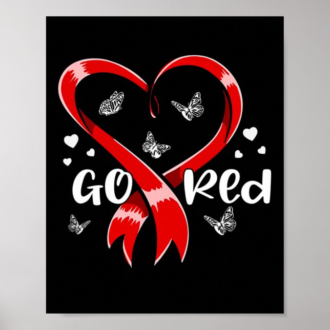 Affiche Cadeaux de sensibilisation à la maladie cardiaque  (Devant)