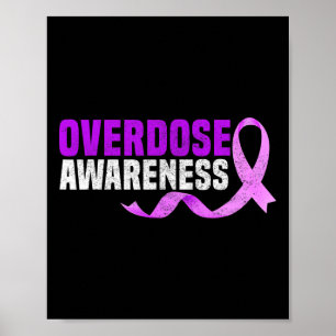 Affiche Cadeaux de sensibilisation à la surdose violette S