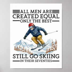 Affiche Cadeaux de skieur pour 70 ans Homme 70 ans Ski