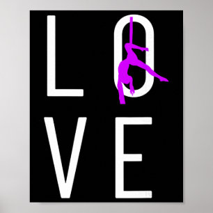 Affiche Cadeaux de soie aérienne de yoga aérien d'amour, G