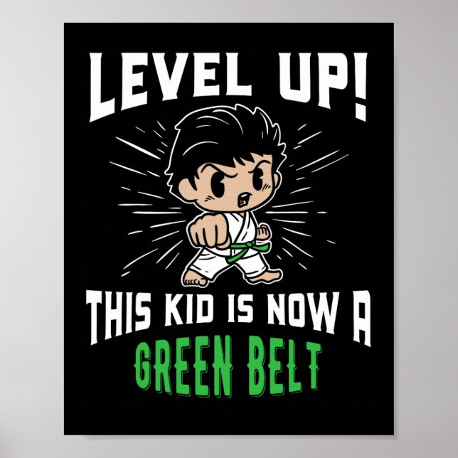 Affiche Cadeaux de T Shirt de Récompense de Ceinture Verte (Devant)