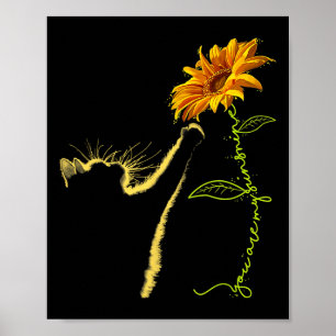 Affiche Cadeaux De Tournesol Chat Pour Amoureux de les cha