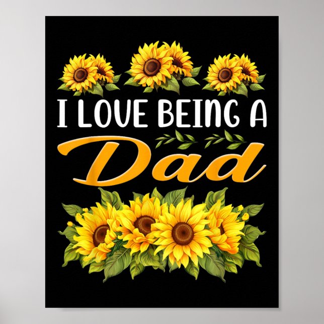 Affiche Cadeaux de tournesol pour papa Grossesse Faire-par (Devant)