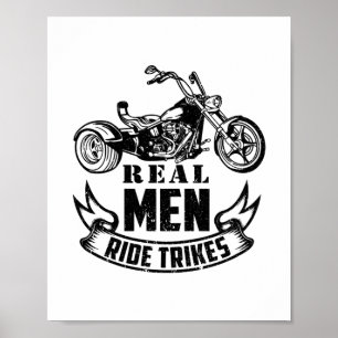 Affiche Cadeaux de Trike pour hommes Motocyclette Triker