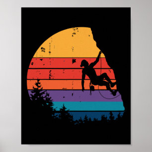 Affiche Cadeaux d'escalade de rocher de montagne de bloc a