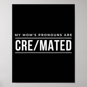 Affiche Cadeaux d'humour sombre pour femmes Les pronoms de